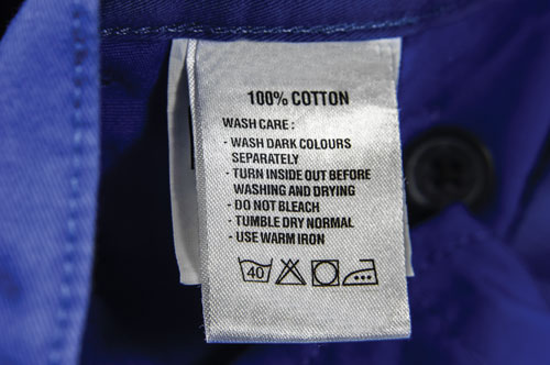 etiqueta de roupa